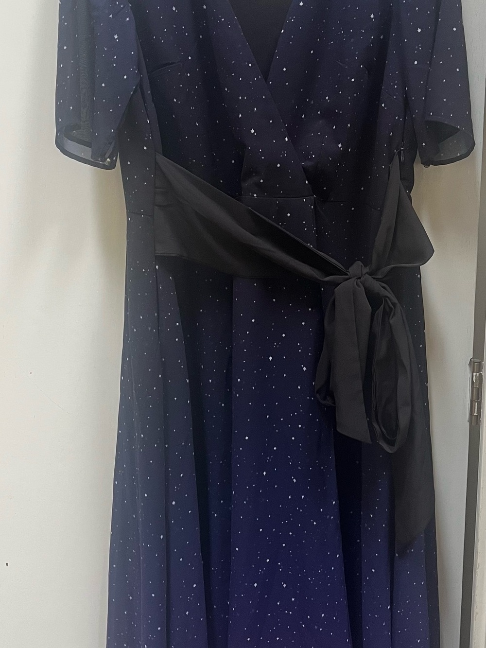 eshakti Celestial Star Print Wrap Dress